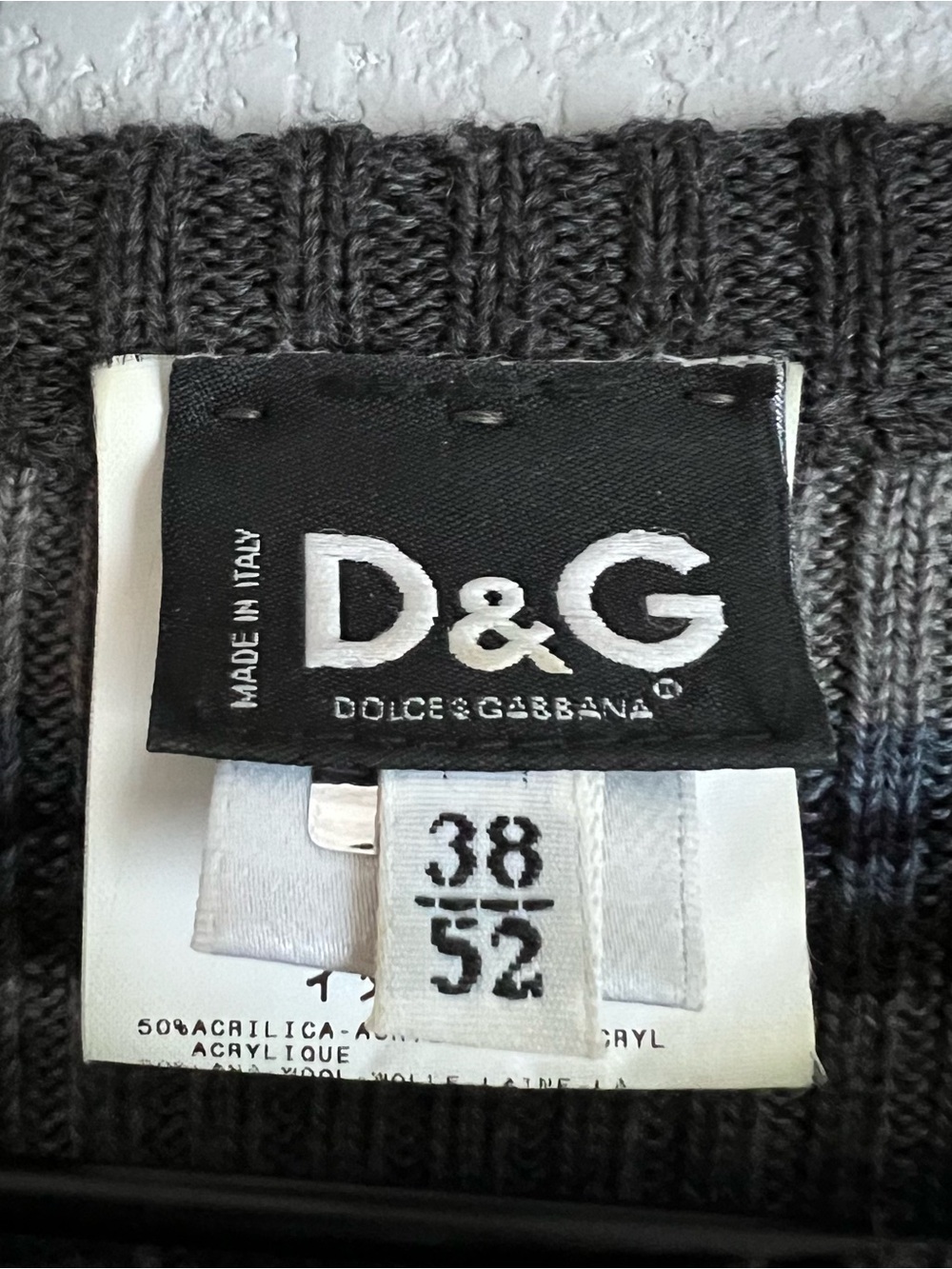 Vintage Dolce & Gabbana Women’s Wool Striped Sweater Size 38 Blue - Picture 3 of 8